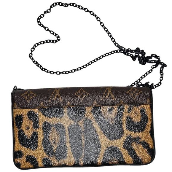 Louis Vuitton Felicie Pochette Monogram Canvas and Wild Animal Print - Picture 5 of 16